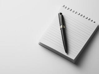 Naklejka premium Minimalistic Notepad and Pen