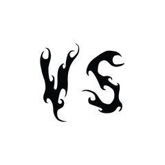 VS monogram logo design letter text name symbol monochrome logotype alphabet character simple logo