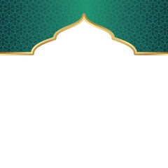 Modern Golden Islamic Border Decoration
