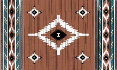 Navajo tribal seamless vector pattern. Native American ornaments. Ethnic southwestern decor. Boho geometric ornaments. Seamless vector pattern. Mexican blanket. Rug. Woven rug illustration.
