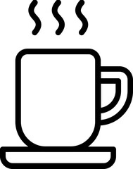 Hot drink in mug  vector Icon