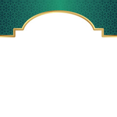 Modern Golden Islamic Border Decoration