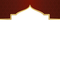 Modern Golden Islamic Border Decoration