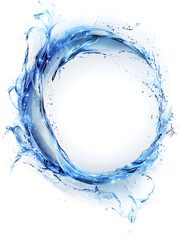Swirling Blue Water Circle Abstract Background