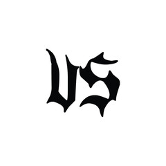 VS monogram logo design letter text name symbol monochrome logotype alphabet character simple logo