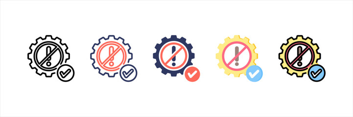 Risk Management Multistyle Icon Set