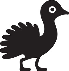 vector illustration of cartoon turkey