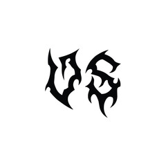 VS monogram logo design letter text name symbol monochrome logotype alphabet character simple logo
