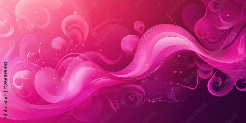 Aufkleber abstract pink wave design with flowing shapes and soft gradients for modern backgrounds
