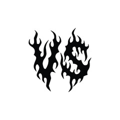 VS monogram logo design letter text name symbol monochrome logotype alphabet character simple logo