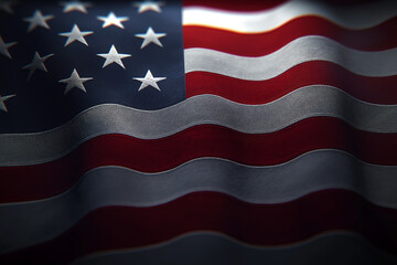 American flag background, flag of the United States with a wavy texture, USA Wavy Flag Background, USA flag animation background. Generative Ai