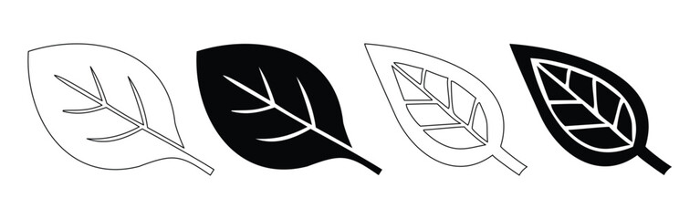 Leaf line and fill art vector intricate, Delicate Leaves designs featuring oak, Maple, Palm, and more in elegant black and white style. Fully scalable and customizable for print and digital.