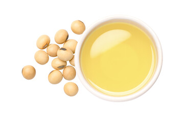 Soybean oil isolated on white