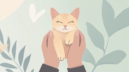 A sleek promotional flyer for a virtual pet care consultation service. digital