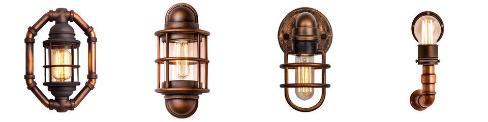 Vintage bronze wall sconce with a glass shade providing warm and cozy lighting for rustic industrial or transitional home decor