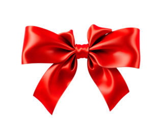 The Refined Beauty, Saturated Red Tone, and Impactful Presence of Striking Red Bow Allure isolated on transparent background 