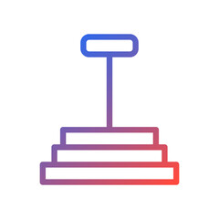 Abstract Diagram with Steps and Indicator Block
