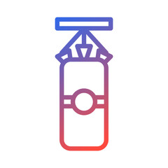 Obraz premium Gradient Boxing Bag for Fitness and Sport Gym