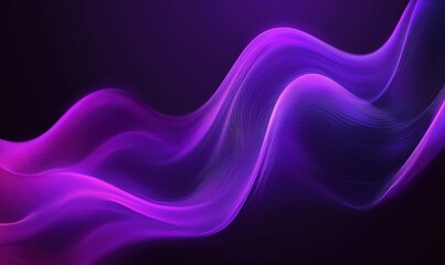 Abstract purple wave patterns with smooth flowing lines and vibrant colors