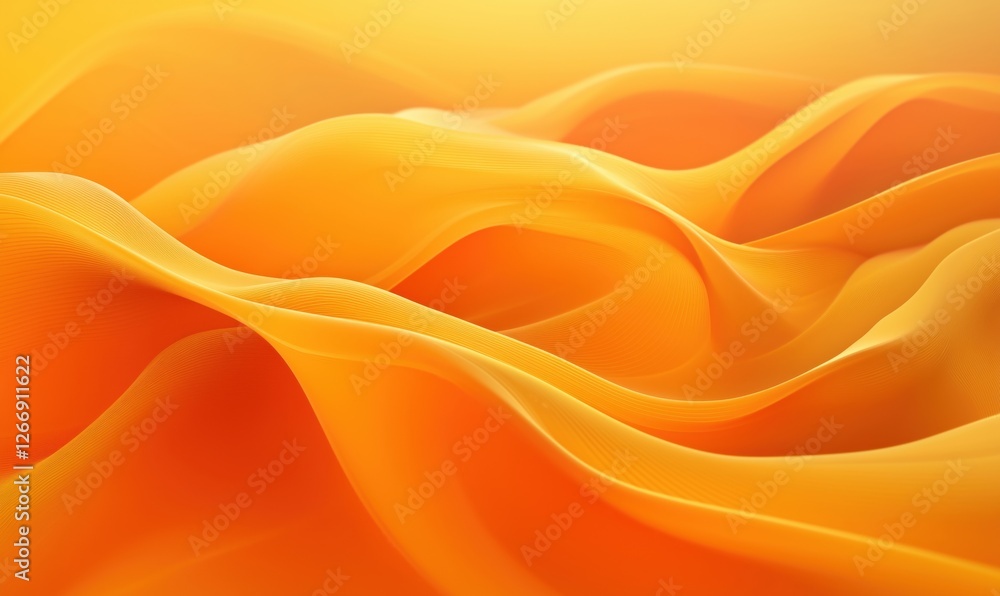 Aufkleber abstract orange waves creating a smooth flowing texture in warm tones