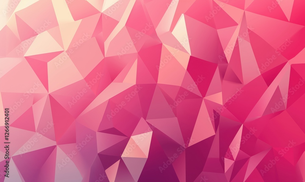 Poster abstract pink geometric background with triangular shapes and gradients