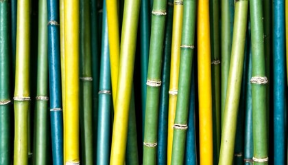 Fototapeta premium Bamboo Stalks in Various Colors.