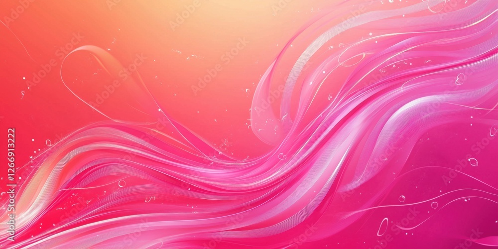 Aufkleber abstract pink wave background with flowing lines and soft gradients