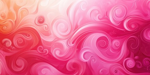 Colorful abstract swirls in shades of pink and red with soft gradients and textures
