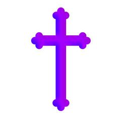 Purple 3D Holy Christian Cross in Different Styles | Christian Cross in Purple Color | Christian Faith, Catholic Religion Symbol
