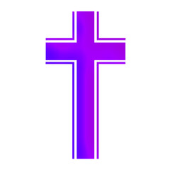 Purple 3D Holy Christian Cross in Different Styles | Christian Cross in Purple Color | Christian Faith, Catholic Religion Symbol