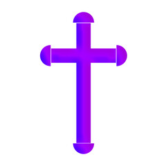 Purple 3D Holy Christian Cross in Different Styles | Christian Cross in Purple Color | Christian Faith, Catholic Religion Symbol