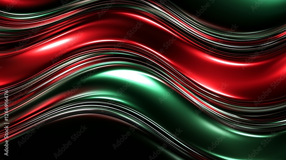 Poster red green wave abstract background texture design
