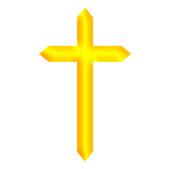 Gold 3D Holy Christian Cross in Different Styles | Christian Cross in Gold Color | Christian Faith, Catholic Religion Symbol
