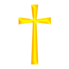 Gold 3D Holy Christian Cross in Different Styles | Christian Cross in Gold Color | Christian Faith, Catholic Religion Symbol