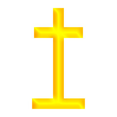 Gold 3D Holy Christian Cross in Different Styles | Christian Cross in Gold Color | Christian Faith, Catholic Religion Symbol