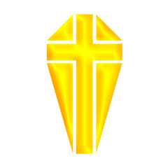 Gold 3D Holy Christian Cross in Different Styles | Christian Cross in Gold Color | Christian Faith, Catholic Religion Symbol