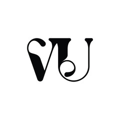 VU monogram logo design letter text name symbol monochrome logotype alphabet character simple logo