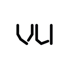 VU monogram logo design letter text name symbol monochrome logotype alphabet character simple logo