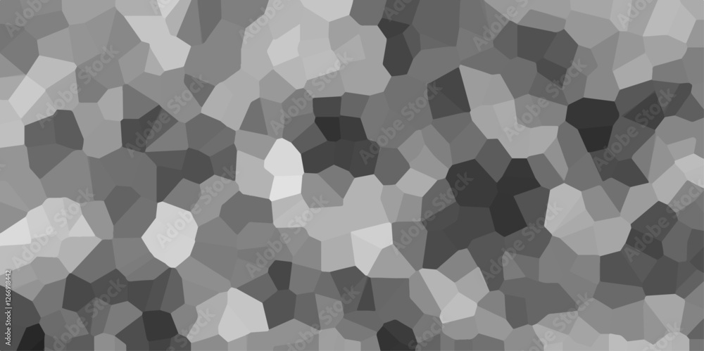 Poster light gray and white broken stained glass background with white lines. voronoi diagram background. e