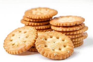 Cracker cookie isolated on white background