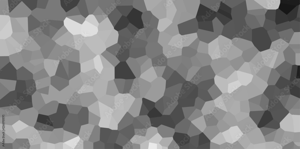 Poster light gray and white broken stained glass background with white lines. voronoi diagram background. e