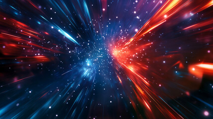 Naklejka premium Patriotic Starburst Light Speed Effect – Perfect for Independence Day, USA Celebrations & Festive Designs