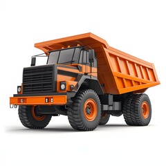 Fototapeta premium 3d dump truck on white background