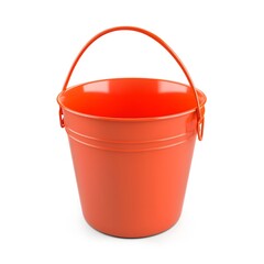 3d bucket icon on white background