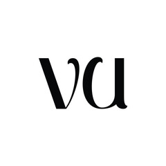 VU monogram logo design letter text name symbol monochrome logotype alphabet character simple logo