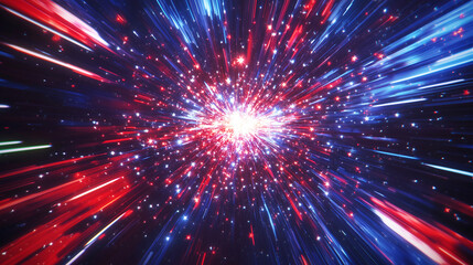 Patriotic Starburst Light Speed Effect &ndash; Perfect for Independence Day, USA Celebrations & Festive Designs