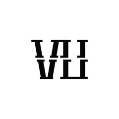 VU monogram logo design letter text name symbol monochrome logotype alphabet character simple logo