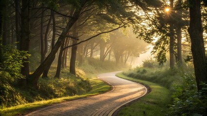 Fototapeta premium road in the forest