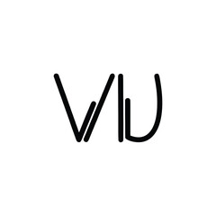 VU monogram logo design letter text name symbol monochrome logotype alphabet character simple logo