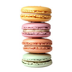 A stack of colorful macarons, Generative Ai